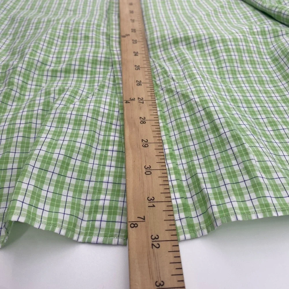 Polo‎ Ralph Lauren Button Down Mens 18-35 Green Plaid Curham Cotton Dress Shirt